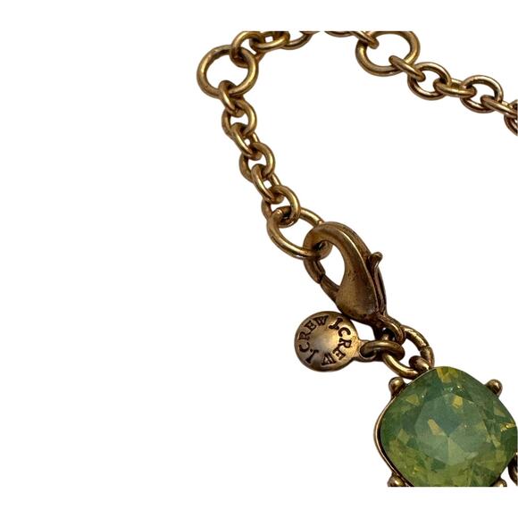 Gorgeous J.Crew Seafoam Green Rhinestone Statement Necklace EUC Vintage y2k prep - Picture 3 of 4